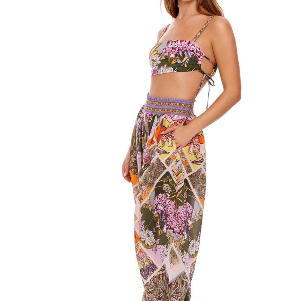 Agua Bendita Adalynn Suki crop top NWT small